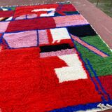 Contemporary Beni Ouarain Rug 300x200 cm – Multicoloured Abstract Patterns