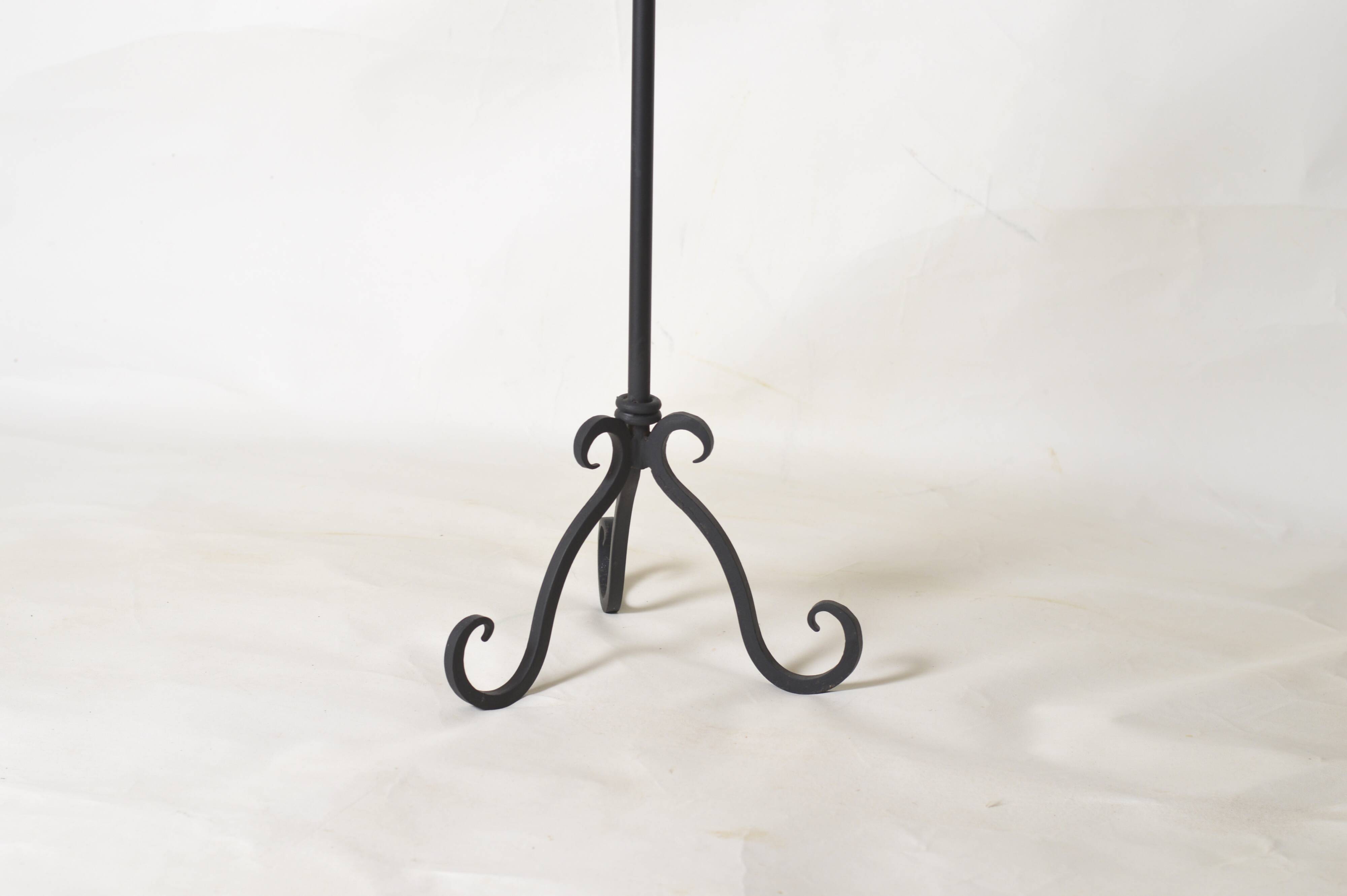 Brutalist iron candlestick, 1950s