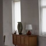 Low oak sideboard, mid-century modern, made by a Danish cabinetmaker, 1960s.