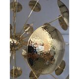 Handmade Hammered Sputnik Candlestick in Gold