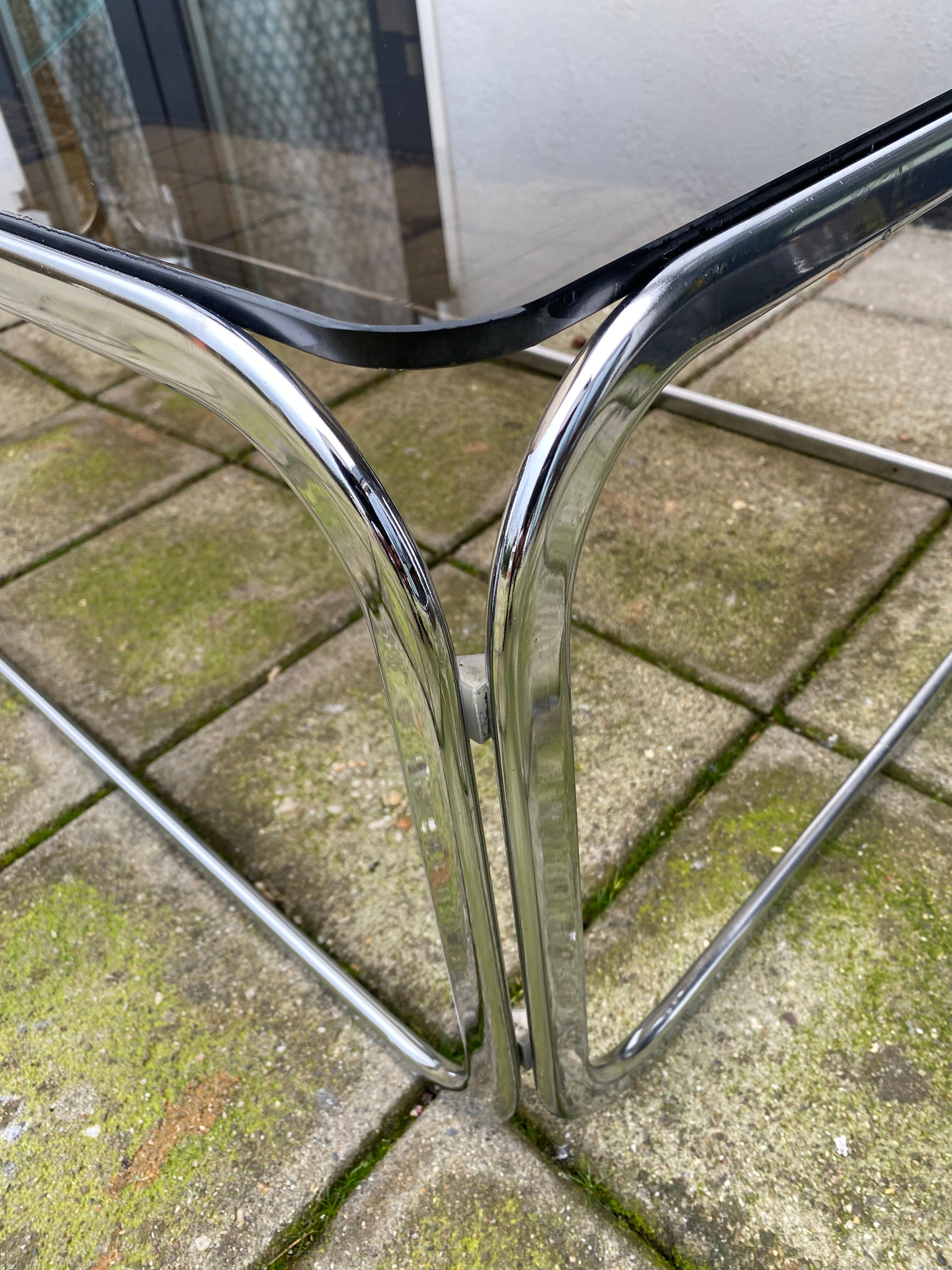 1970’s Chrome and Smoked Glass Salon table