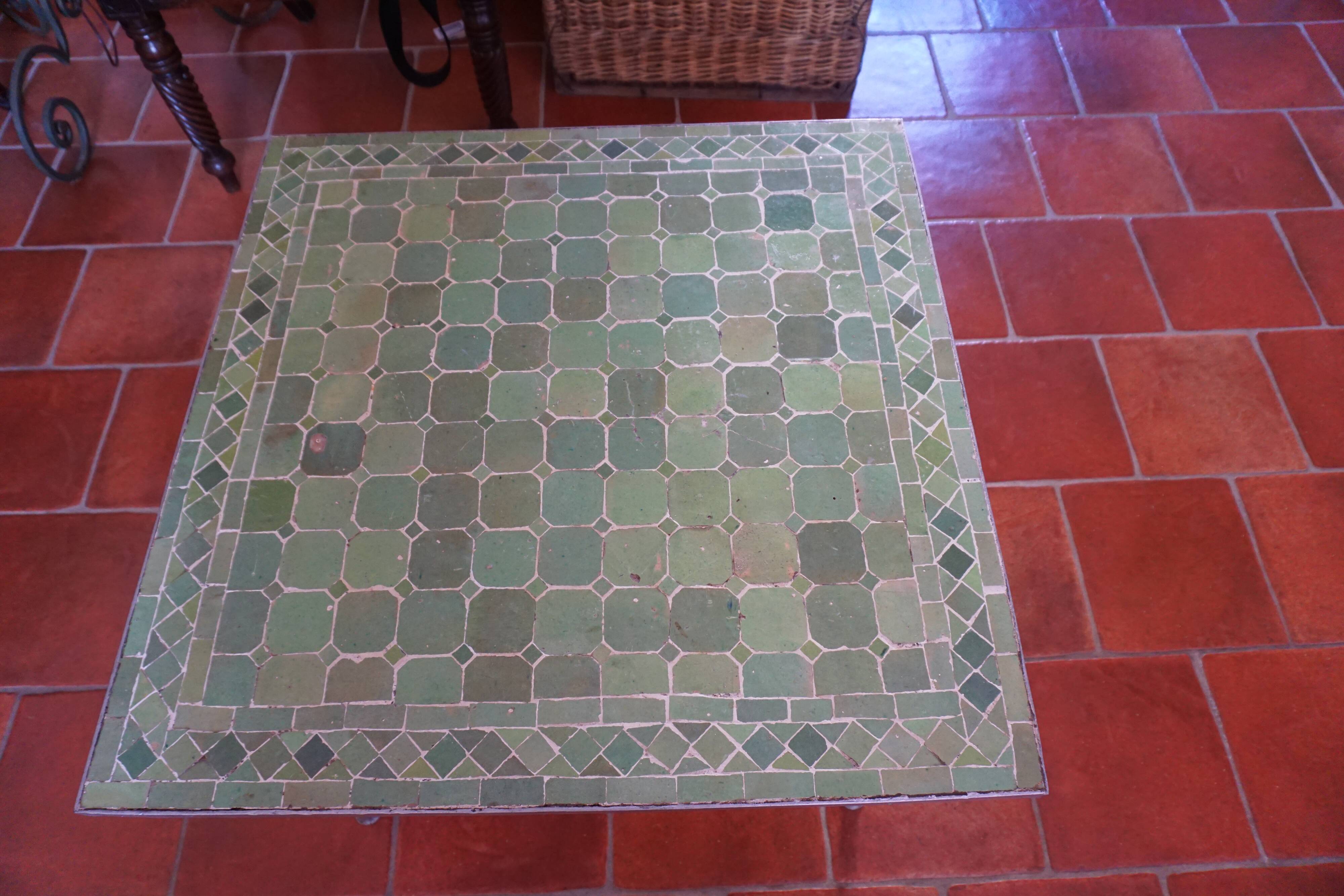 Moroccan zelliges coffee table
