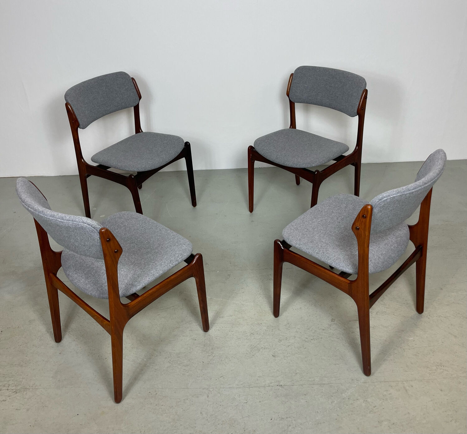 Danish mid-century palisander dining chair model 49 by erik buch for o.d. mobler, 1960s