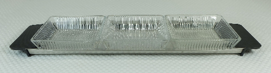 Plateau Günter Kupetz WMF Cromargan en verre et plastique