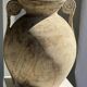 Large cream vase with double spiral handles in antique style, made of terracotta, H42 D3.