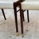 4 Scandinavian chairs in solid wood and white imitation leather