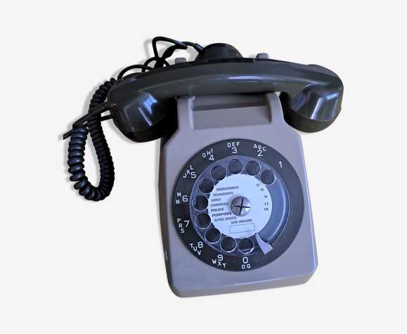 Téléphone Socotel vert et marron