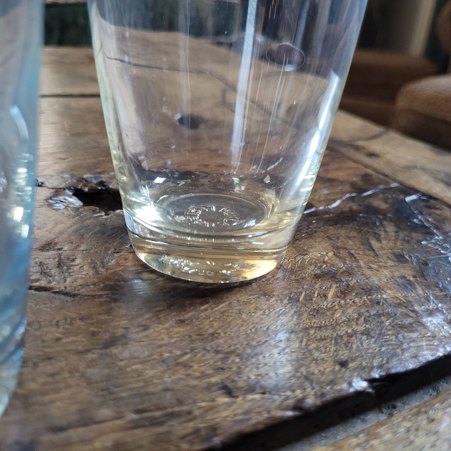 Set de 6 verres Lesieur France – base colorée vintage