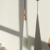 Opaline & Teak Pendant Lamp - Uno and Östen Kristiansson for Luxus