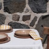 Set of 4 hollow sandstone plates