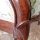 Pair armchairs Louis Philippe solid floral mahogany