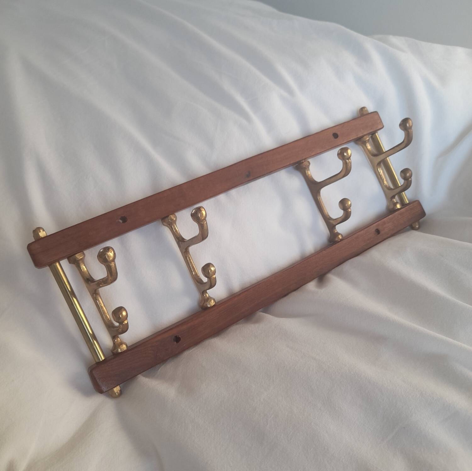 Brass coat hooks