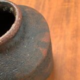 Brutalist vase from the mid-century German studio pottery by Gerhard Liebenthron, 1974.