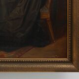 19th-Century French Baroque Interior Scene Painting