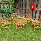 Vintage rattan lounge