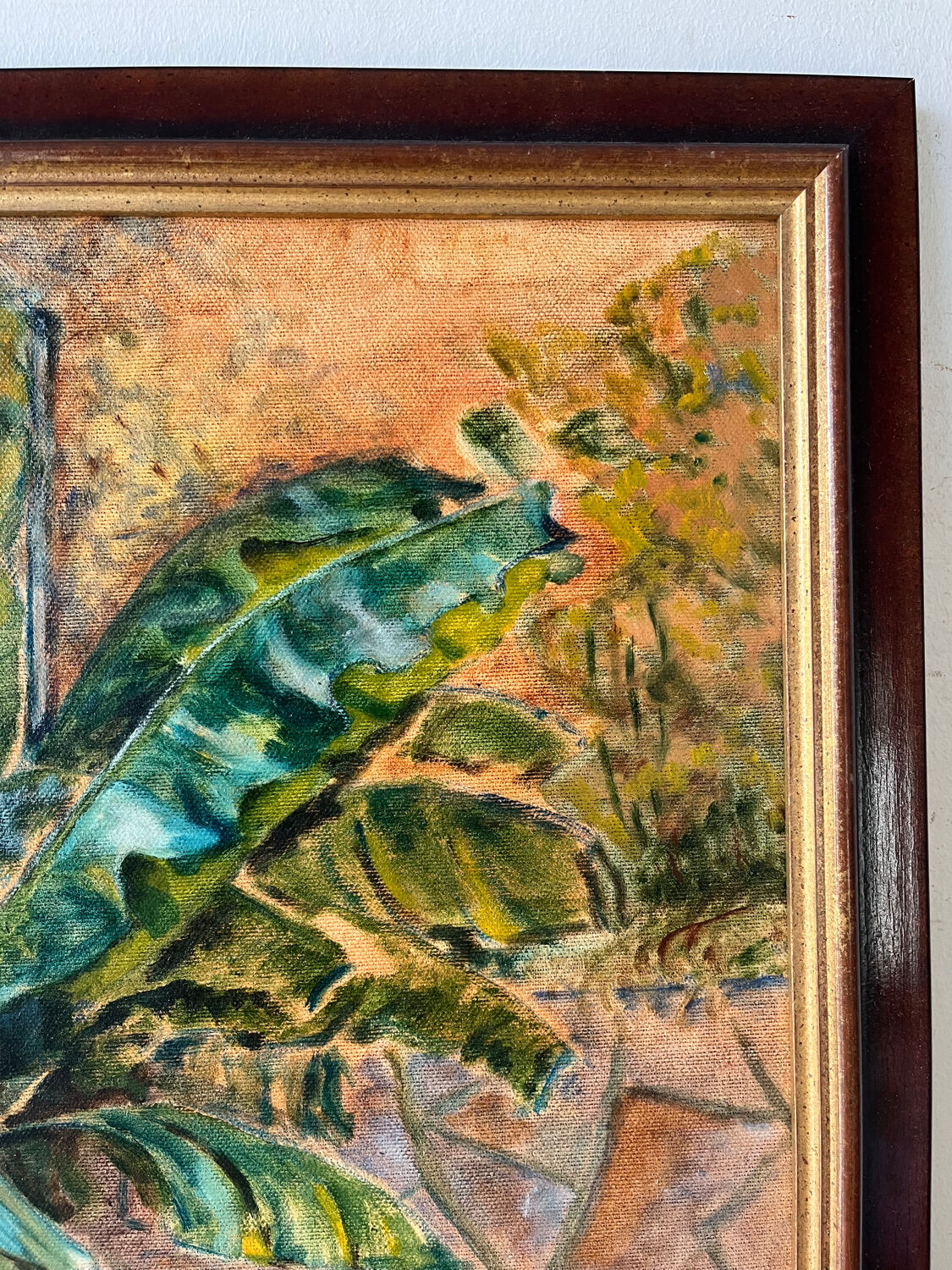 Banana trees on Rue du Havre, signed, 1988