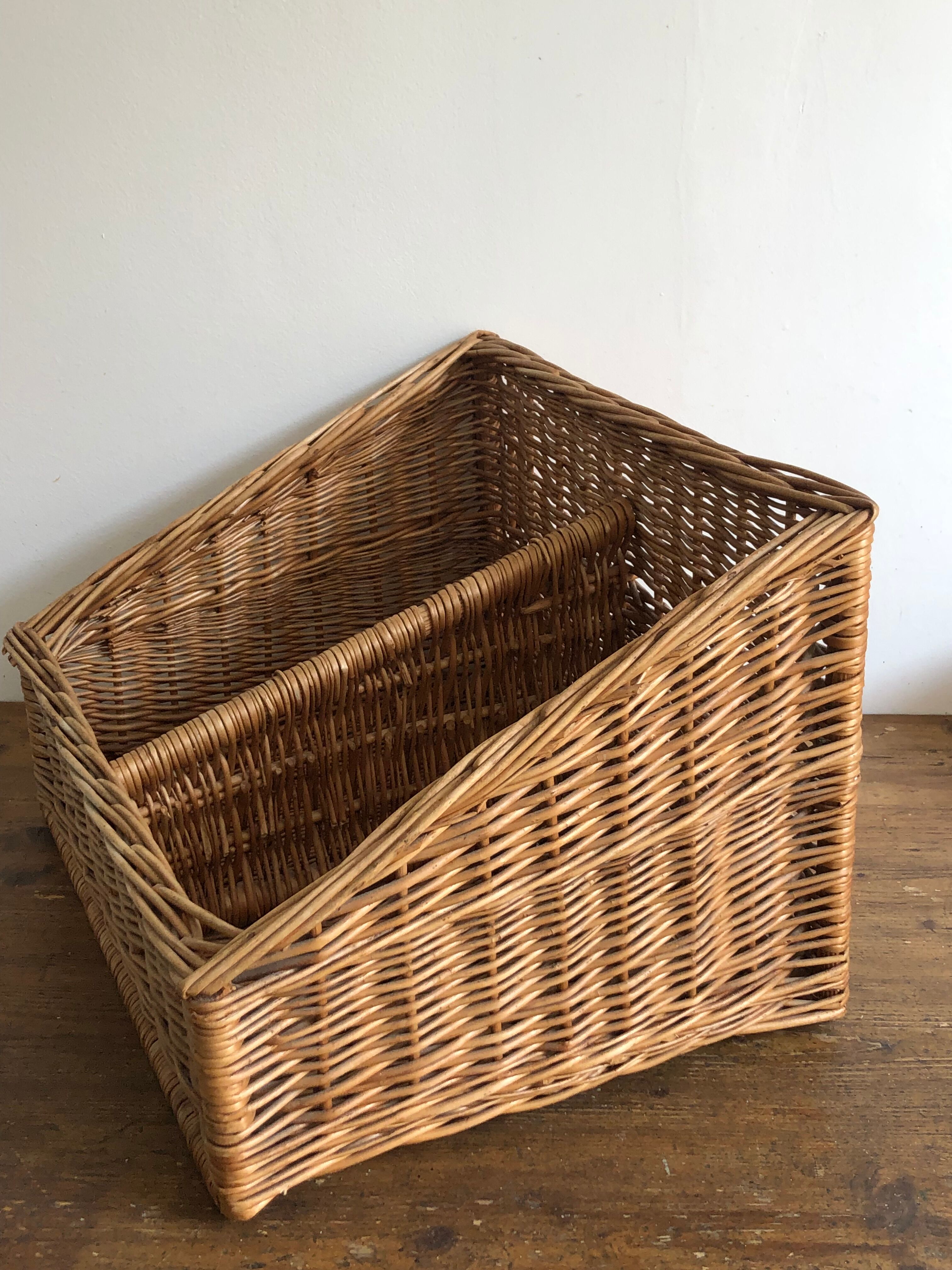 Old bakery basket, woven wicker basket