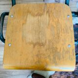 Set of 4 wood and metal chairs