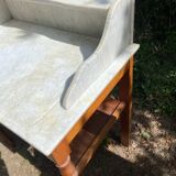 1900s wooden and marble dressing table