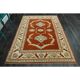 1970s Vintage Turkish Oushak Handmade Wool Cotton Orange Area Rug 173x230