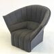 Fauteuil Moel gris foncé de Ligne Roset par Inga Sempé