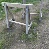 Farm table guinguette and wooden trestles