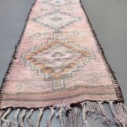 Vintage Turkish  Tribal Runner 460x83 cm veg dye wool rug tribal, handmade