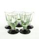 Ensemble de cinq verres, Art Déco, verre, Pologne, années 1930