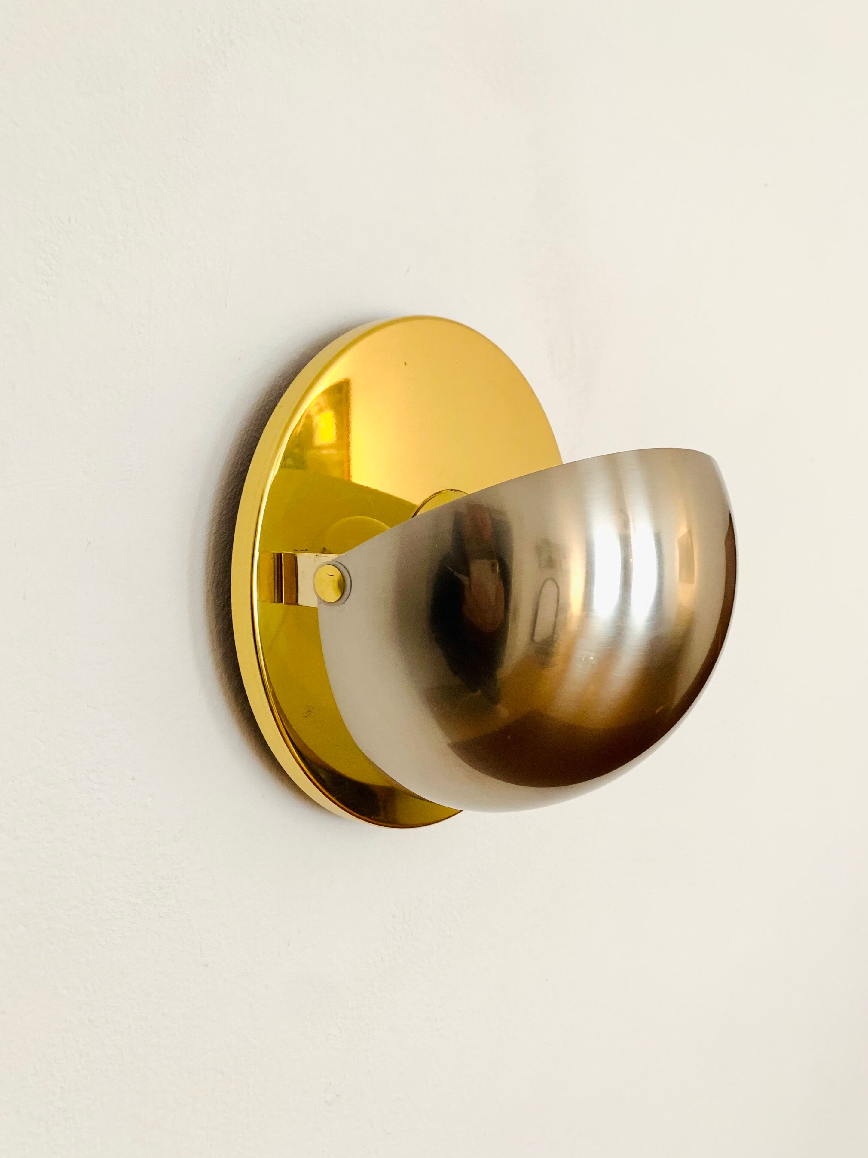 Set of 2 1970s Bicolor Space Age Wall Lamps by Sölken