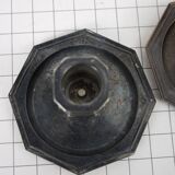 Pair of metal candlesticks