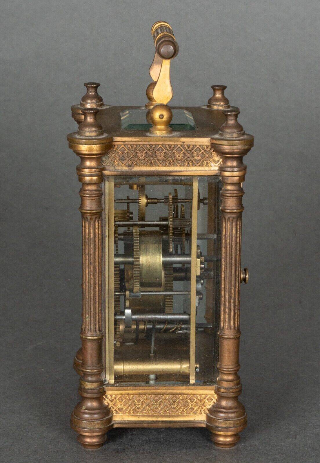 Clock Tiffany & Co New York officer's clock skeleton columns