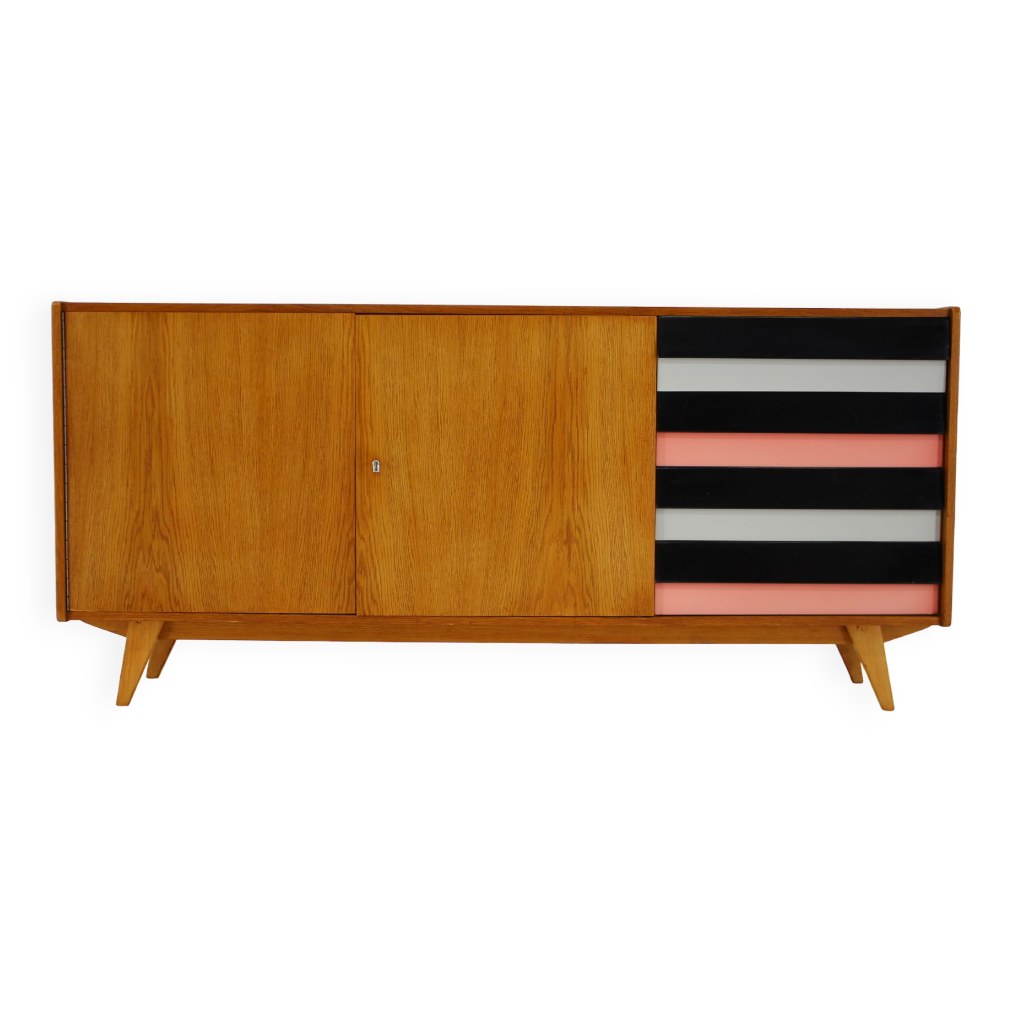 1960s Jiri Jiroutek Oak Sideboard, Czechoslovakia