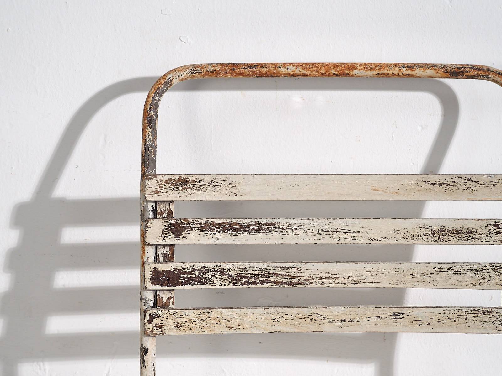 Antique white outdoor chairs (circa 1920). Set of 4