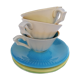 Trio of earthenware cups, Salins, ultra vitamin / 60s