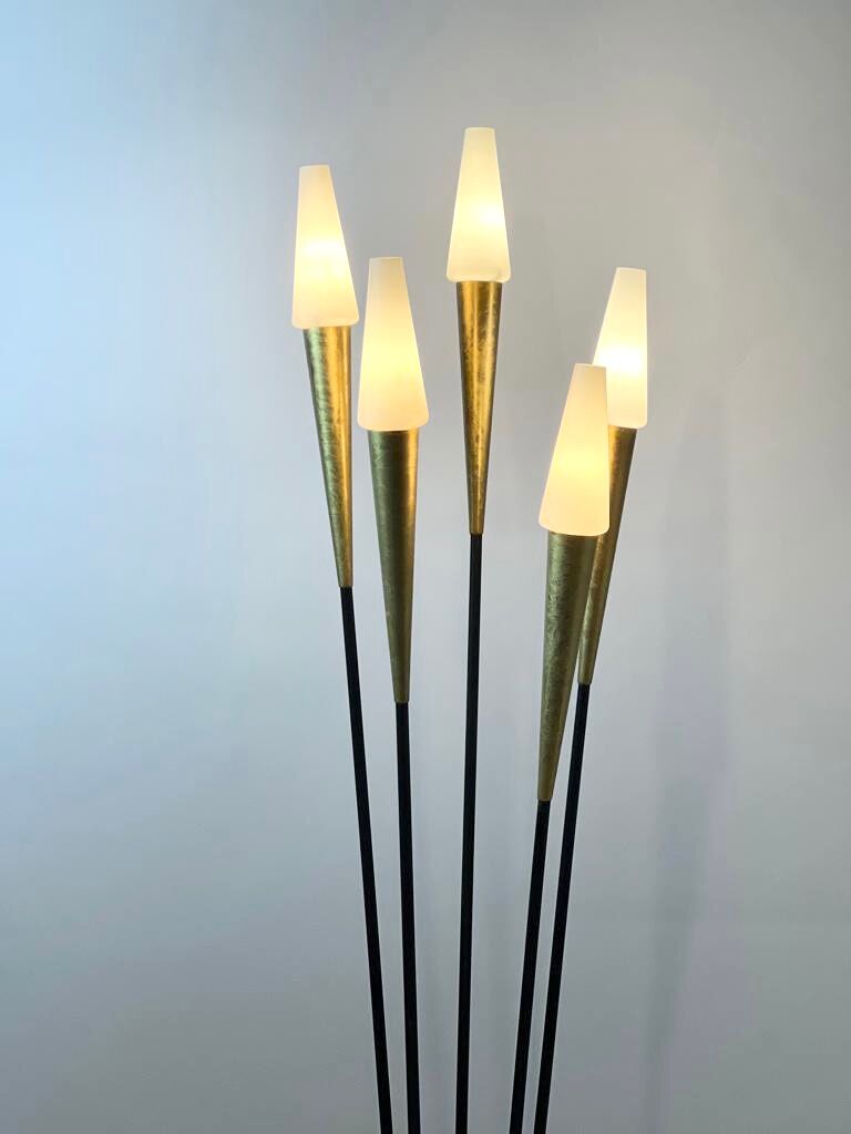 Vintage 5-branched floor lamp