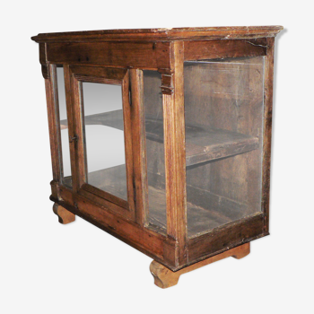Food guard forming oak and cherry showcase early 19th century
