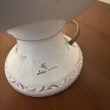 Clamecy - Colas Roger - Hand-painted earthenware lamp and candy box set