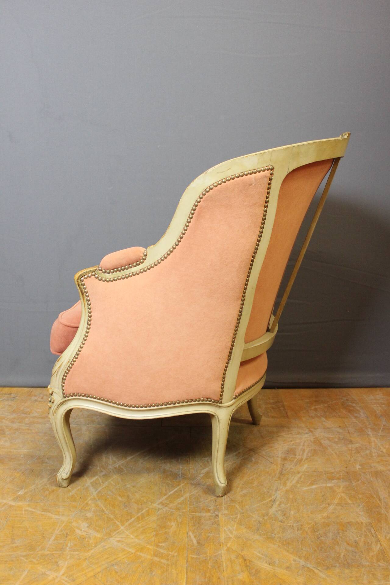 Pair of Louis XV Style Bergeres in Painted Beech Circa 1900