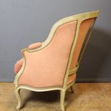 Pair of Louis XV Style Bergeres in Painted Beech Circa 1900
