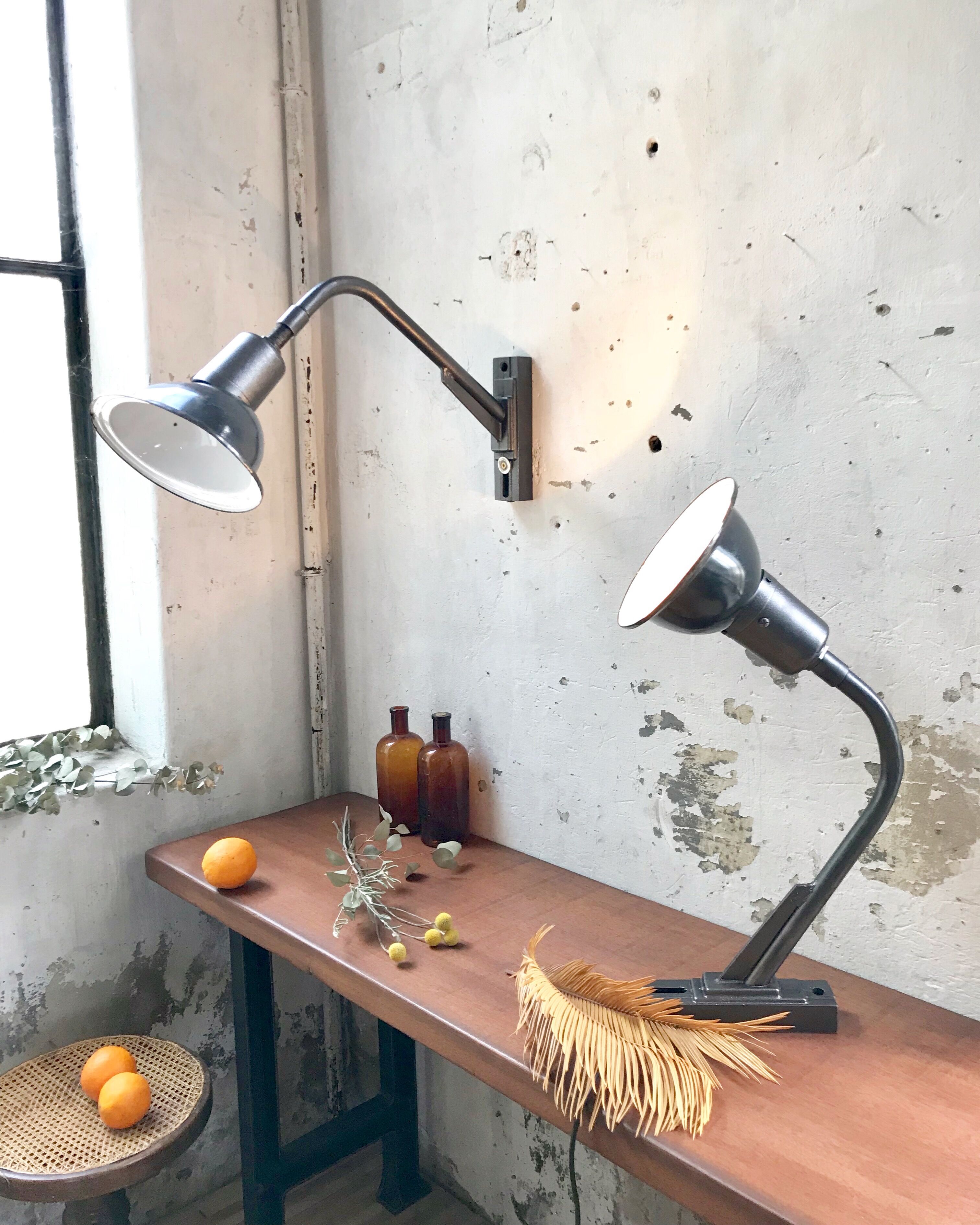 Pair of industrial lamps