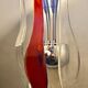 Pair of Murano glass lamps with chrome support, Italy 2000s