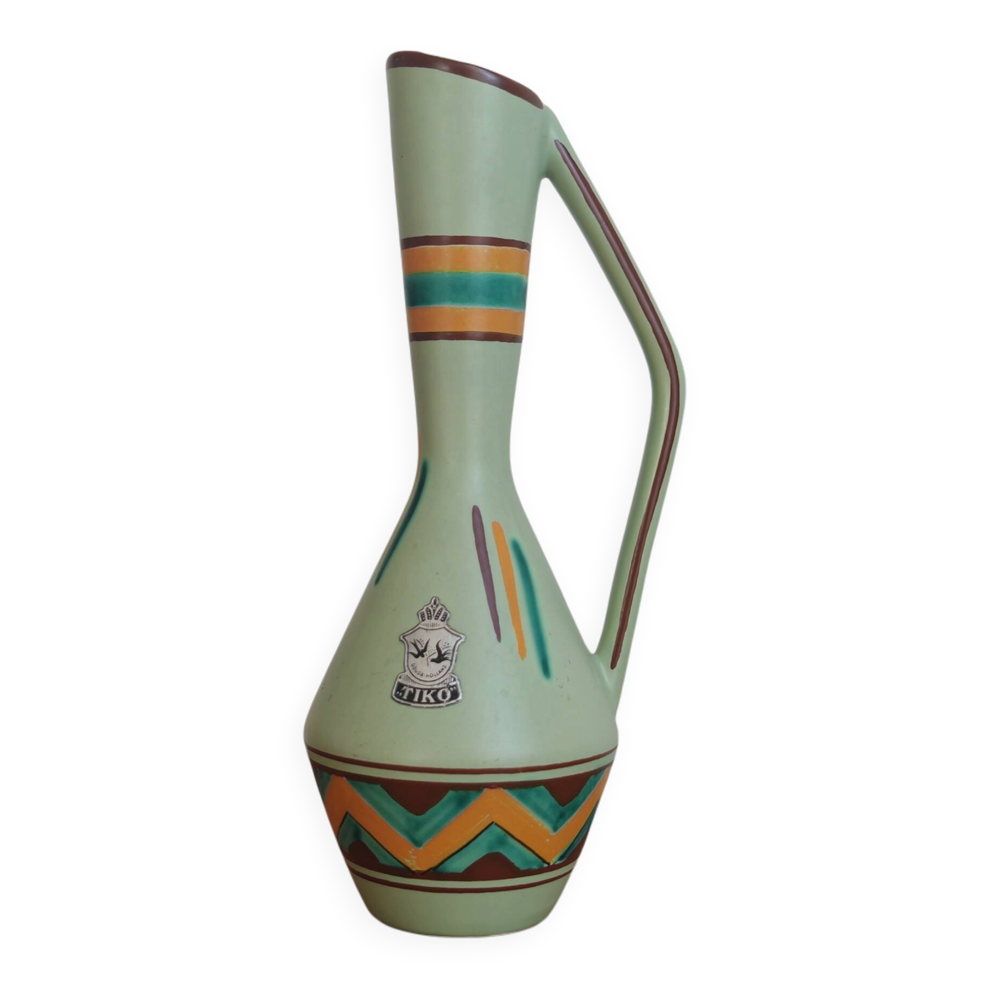 Vintage TIKO Gouda vase jug (Holland) - Pyramid model - 1950s