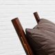 Fauteuil et pouf en bambou des années 1960
