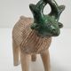 Vase picnic zoomorphic cow ceramic 70s