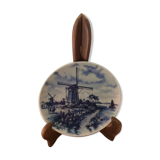 Assiette décorative Delft bleu décorée à la main  vintage