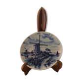 Assiette décorative Delft bleu décorée à la main  vintage