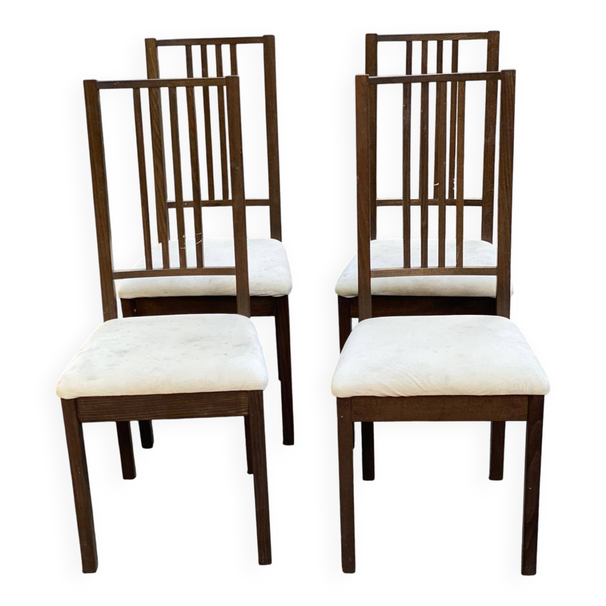 4 Scandinavian dining chairs brown brown green ikea borje