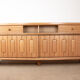 Large sideboard in Oak and Danikowski ceramics, Guillerme and Chambron.