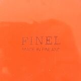 Orange-red enamelled bowls by Kaj Franck for Finel 1960s