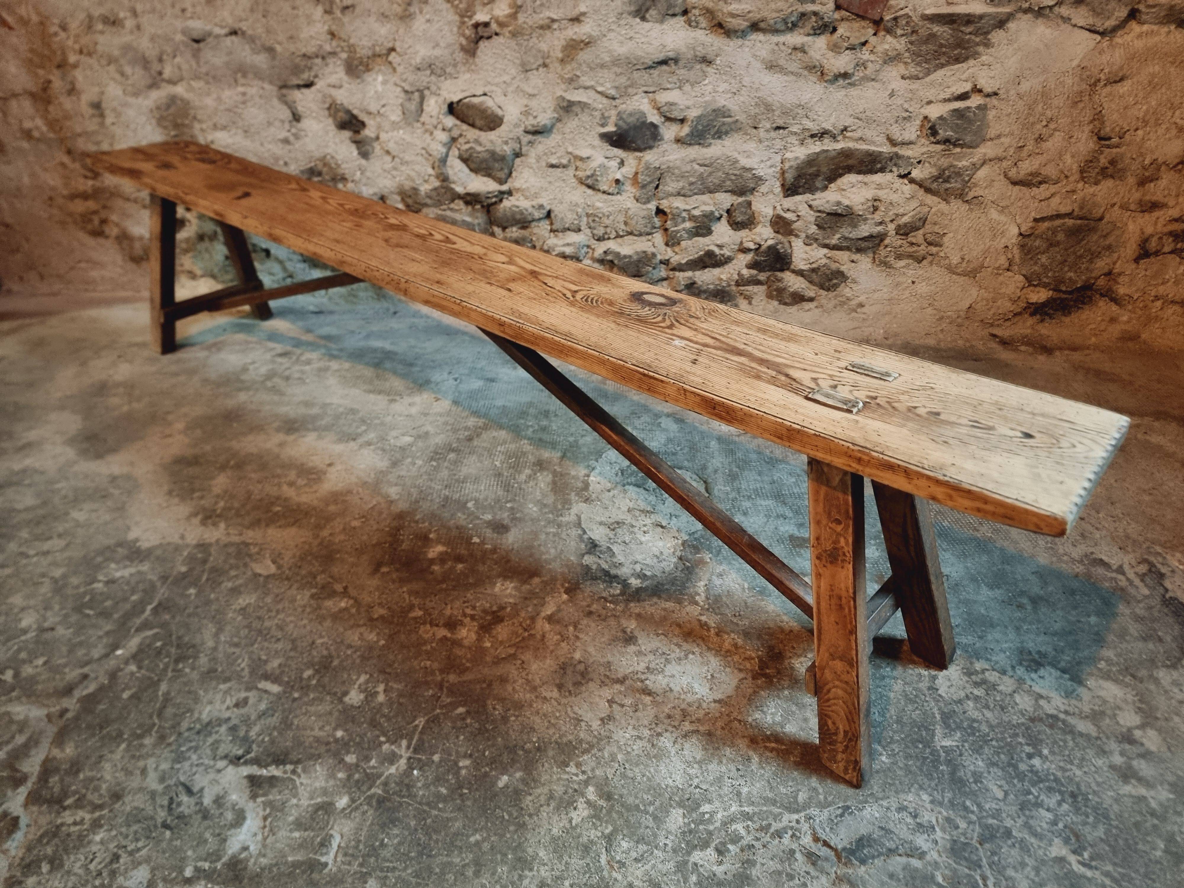 Banc Ancien Rustique en Bois | Style Ferme & Campagne